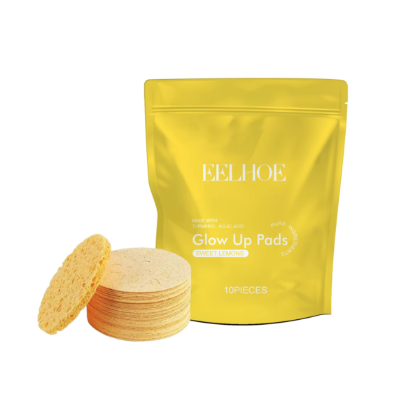 Turmeric Kojic Acid Facial Exfoliating Cleansing Pad Lemon Deeply Cleansing Skin Brightening Whitening Cotton Pad Face Skin Care - Image 8